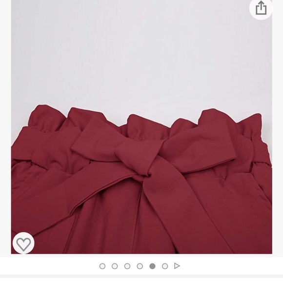 Cropped Paper Bag Waist Pants with Pockets - Picture 2 of 5